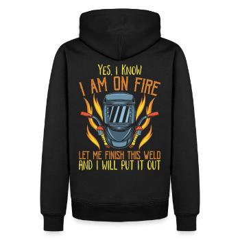 schweißer schweißen schweisser - Männer Premium Bio Hoodie - Schwarz - Hinten - Nico (187cm)