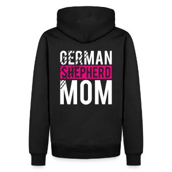 German Shepherd I German Shepherd Puppies - Men’s Premium Organic Hoodie - black - Back - Nico (187cm)