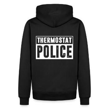Mens Thermostat Polizei für einen Vatertag Polizei - Männer Premium Bio Hoodie - Schwarz - Hinten - Nico (187cm)
