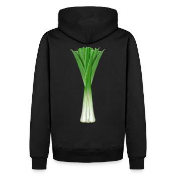 Lauch Gemüse Ernte Garten Lauch zwiebeln Küche - Männer Premium Bio Hoodie - Schwarz - Hinten - Nico (187cm)