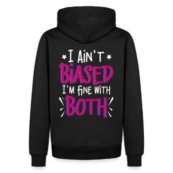 I ist nicht lustig Bi Bisexuelle Stolz Biased - Männer Premium Bio Hoodie - Schwarz - Hinten - Nico (187cm)