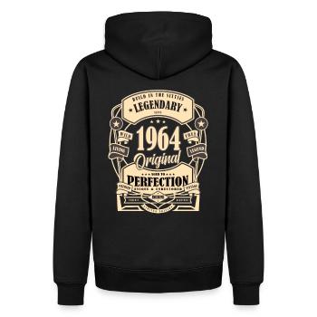 1964 Birthday Gift Myth Legend Original - Men’s Premium Organic Hoodie - black - Back - Nico (187cm)