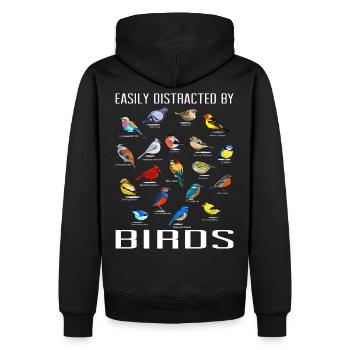 Bird Watching Orinthologist Birdwatching Gift - Men’s Premium Organic Hoodie - black - Back - Nico (187cm)