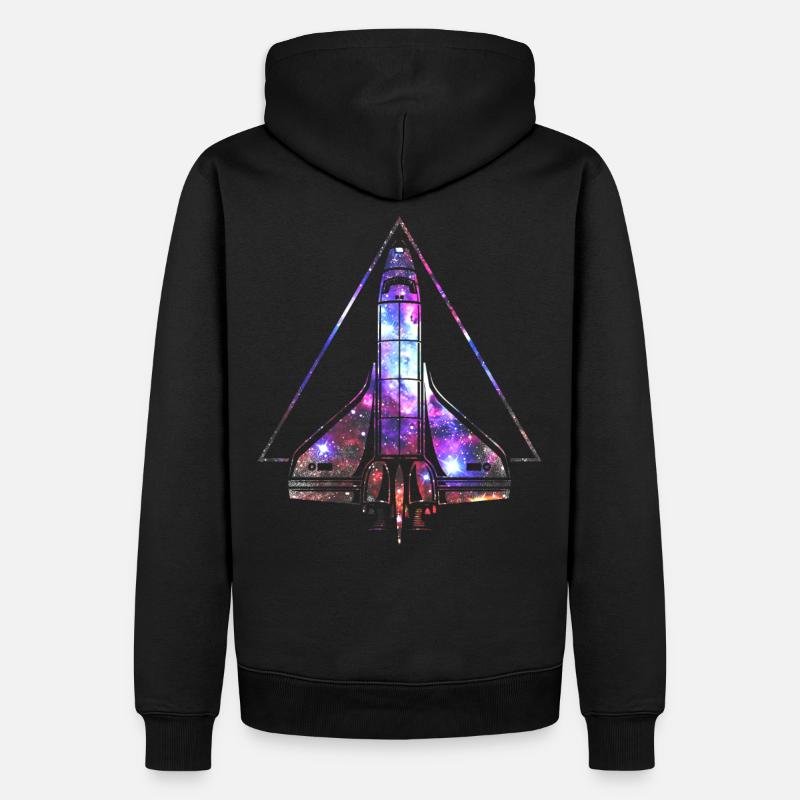 Space Shuttle - Männer Premium Bio Hoodie - Schwarz