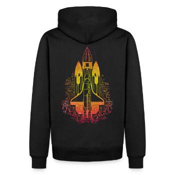 Space Shuttle Spaceship - Men’s Premium Organic Hoodie - black - Back - Nico (187cm)