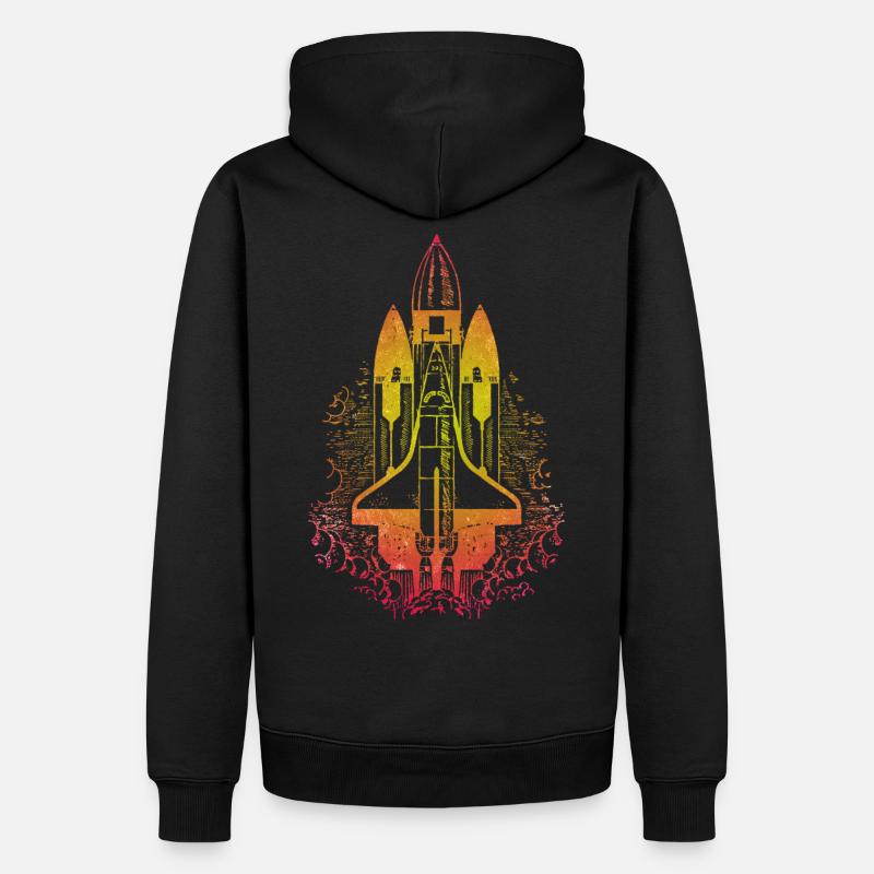 Navette spatiale vaisseau spatial - Sweat à capuche Premium bio Homme - noir