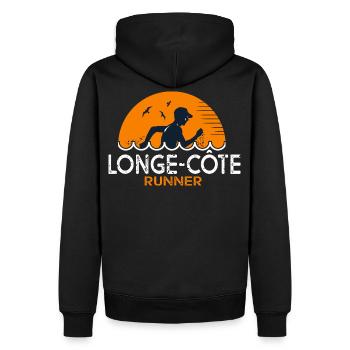 longe-côte cadeau homme marche aquatique - Sweat à capuche Premium bio Homme - noir - Dos - Nico (187cm)