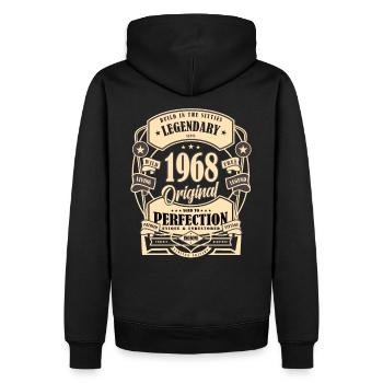 1968 Anniversaire Cadeau Mythe Légende Original - Sweat à capuche Premium bio Homme - noir - Dos - Nico (187cm)