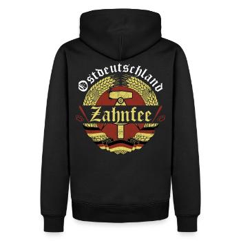 Zahnfee - Ostdeutschland - Männer Premium Bio Hoodie - Schwarz - Hinten - Nico (187cm)