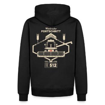FORTSCHRITT Mähdrescher E 512 DDR ostalgie LPG - Männer Premium Bio Hoodie - Schwarz - Hinten - Nico (187cm)