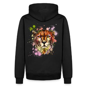 Guépard Protection de la nature Protection de la nature - Sweat à capuche Premium bio Homme - noir - Dos - Nico (187cm)