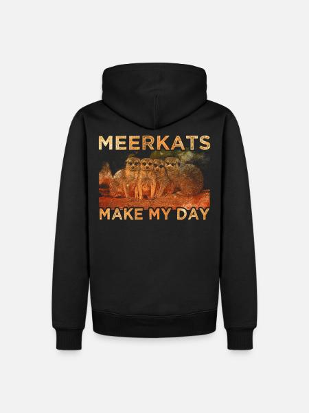 Erdmännchen - Männer Premium Bio Hoodie - Schwarz