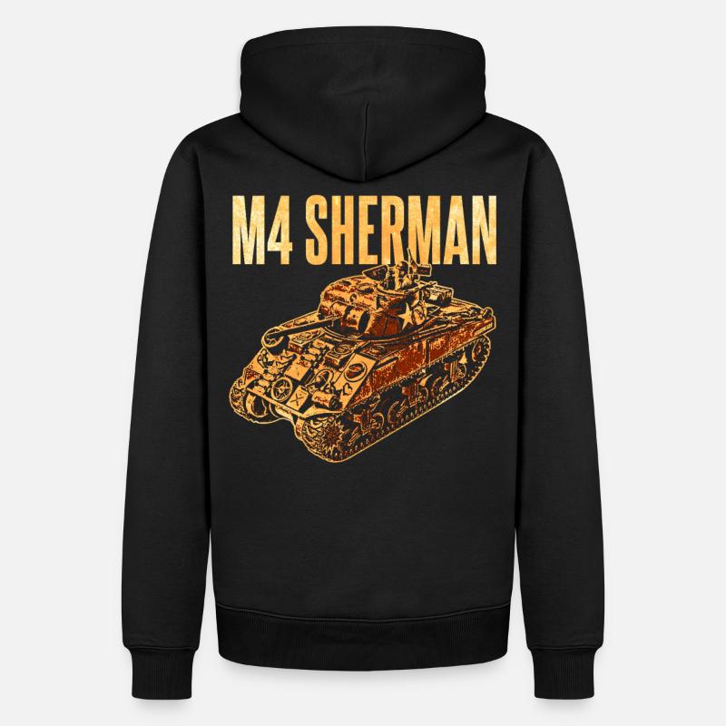 Chars Sherman M4 - Sweat à capuche Premium bio Homme - noir