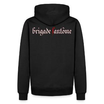 Brigade phantome - Sweat à capuche Premium bio Homme - noir - Dos - Nico (187cm)