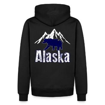 Alaska - Sweat à capuche Premium bio Homme - noir - Dos - Nico (187cm)