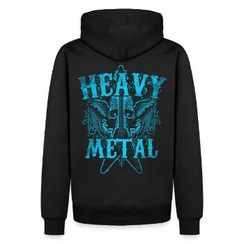Heavy Metal - Sweat à capuche Premium bio Homme - noir - Dos - Nico (187cm)