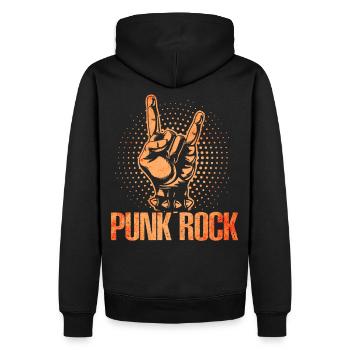 Punk Rock - Männer Premium Bio Hoodie - Schwarz - Hinten - Nico (187cm)