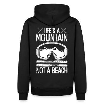 Skifahrer Skisport winterurlaub Ski Schnee - Männer Premium Bio Hoodie - Schwarz - Hinten - Nico (187cm)
