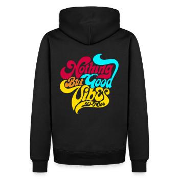 Mens Nice Vintage Official Nothing But Good Vibes - Men’s Premium Organic Hoodie - black - Back - Nico (187cm)