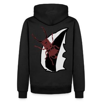 coléoptère cerf insectes bois nature enfant - Sweat à capuche Premium bio Homme - noir - Dos - Nico (187cm)