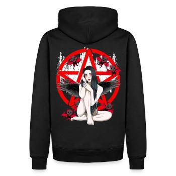 Pentagramme Vampire Ghost Horror Pentagramme - Sweat à capuche Premium bio Homme - noir - Dos - Nico (187cm)