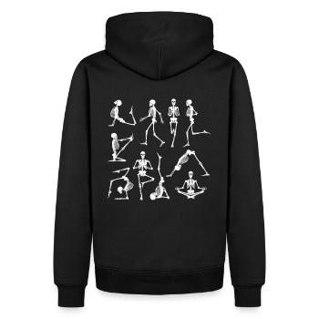Danse Skeleton Shirt Squelettes Joyeux Halloween - Sweat à capuche Premium bio Homme - noir - Dos - Nico (187cm)