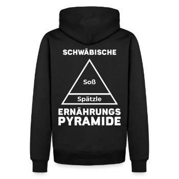 Schwäbische Spätzle mit Soß - Männer Premium Bio Hoodie - Schwarz - Hinten - Nico (187cm)