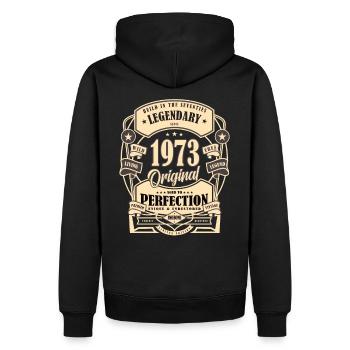 1973 Birthday Gift Myth Legend Original - Men’s Premium Organic Hoodie - black - Back - Nico (187cm)