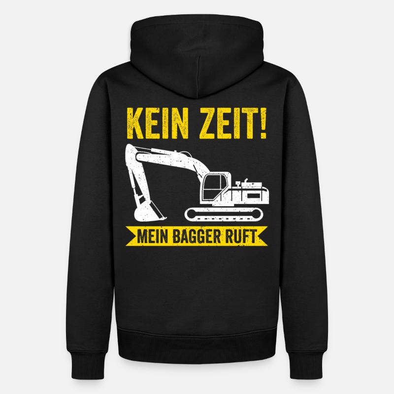 Bagger Bauarbeiter Baggerfahrer - Männer Premium Bio Hoodie - Schwarz