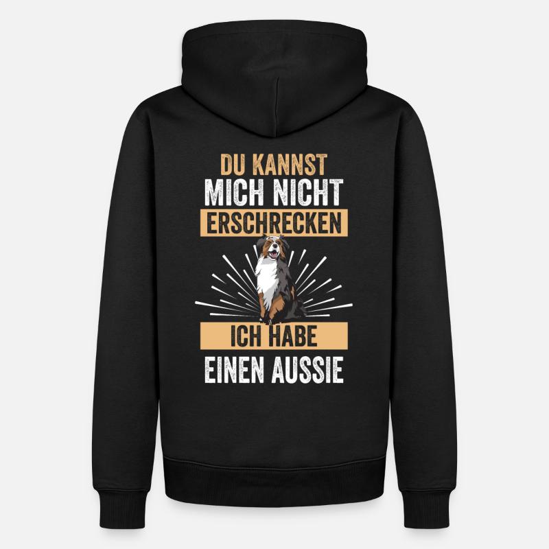Australian Shepherd Hund Aussie - Männer Premium Bio Hoodie - Schwarz