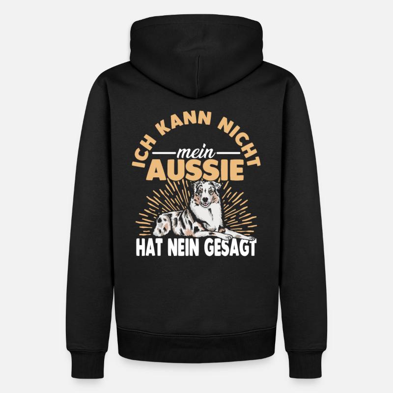 Australian Shepherd Aussie - Männer Premium Bio Hoodie - Schwarz