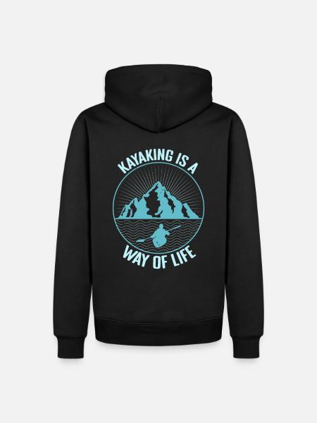 Kayak Gift Idea - Men’s Premium Organic Hoodie - black