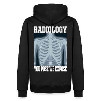 Radiologist X-ray technician X-ray image doctor - Men’s Premium Organic Hoodie - black - Back - Nico (187cm)