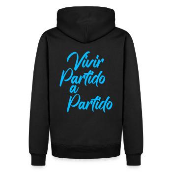 Vivir partido a partido Producto Oficial Camiseta - Men’s Premium Organic Hoodie - black - Back - Nico (187cm)