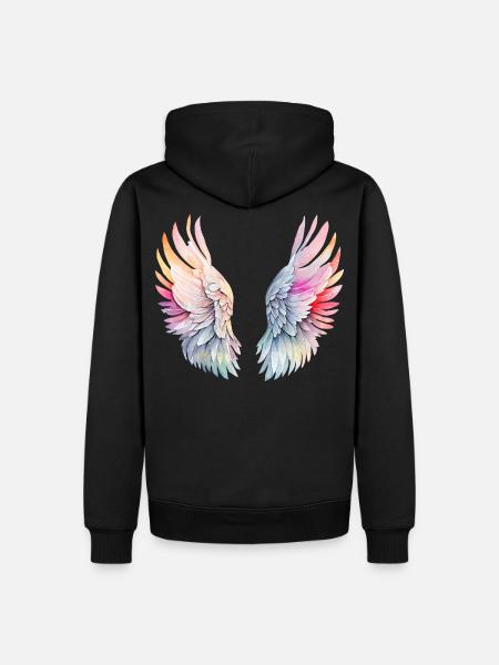 Angel s wings - Men’s Premium Organic Hoodie - black