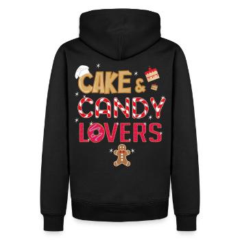 Kuchen- und Süßigkeitenliebhaber-T-Shirt - Männer Premium Bio Hoodie - Schwarz - Hinten - Nico (187cm)