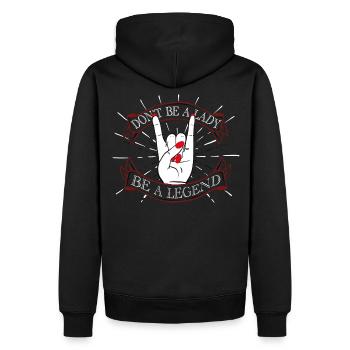 dont be a lady be a legend konzert sängerin tour - Männer Premium Bio Hoodie - Schwarz - Hinten - Nico (187cm)