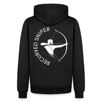 bogenschütze recurved sniper bogensport bsv - Männer Premium Bio Hoodie - Schwarz - Hinten - Nico (187cm)