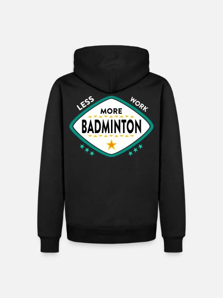 Badminton Federball Sport - Männer Premium Bio Hoodie - Schwarz