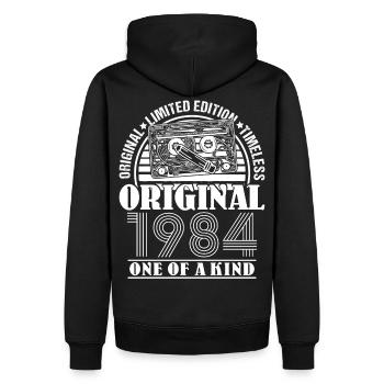 40th Birthday - Men’s Premium Organic Hoodie - black - Back - Nico (187cm)