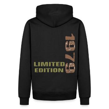 Millésime 1979 Édition Limitée Cadeau - Sweat à capuche Premium bio Homme - noir - Dos - Nico (187cm)