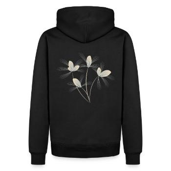 Bouquet de fleurs - Sweat à capuche Premium bio Homme - noir - Dos - Nico (187cm)