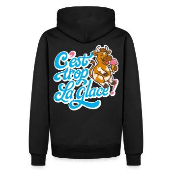 C'est trop la glace ! - Sweat à capuche Premium bio Homme - noir - Dos - Nico (187cm)