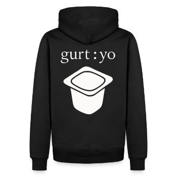 Sangle Yo Pun - Sweat à capuche Premium bio Homme - noir - Dos - Nico (187cm)