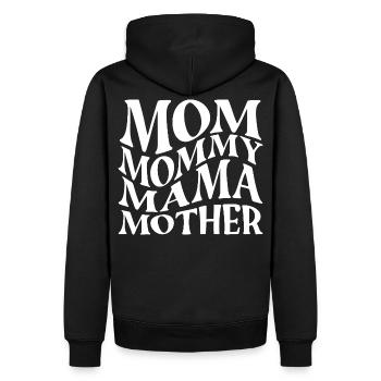 mom mommy mama mother - Männer Premium Bio Hoodie - Schwarz - Hinten - Nico (187cm)