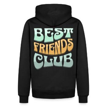 Best Friendship Club Design - Men’s Premium Organic Hoodie - black - Back - Nico (187cm)