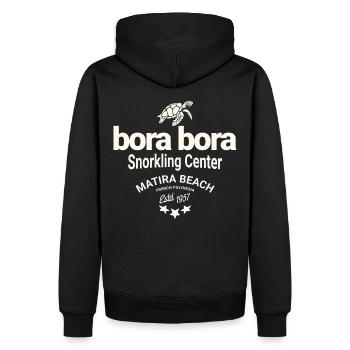 Bora Bora Scuba Diving - Men’s Premium Organic Hoodie - black - Back - Nico (187cm)