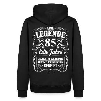 Eine Legende Edle 85 Jahre 85. Geburtstag Geschenk - Männer Premium Bio Hoodie - Schwarz - Hinten - Nico (187cm)