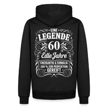 Une légende noble 60 ans 60e anniversaire cadeau - Sweat à capuche Premium bio Homme - noir - Dos - Nico (187cm)
