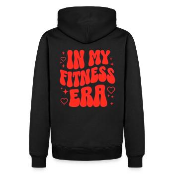 Fitness Girl Gym Motivation Sport Workout - Männer Premium Bio Hoodie - Schwarz - Hinten - Nico (187cm)